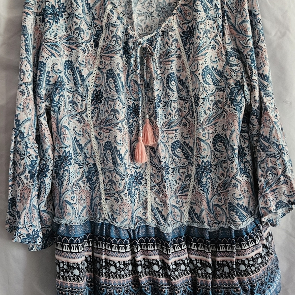 & Other Stories Blue and Pink Paisley Blouse - Picture 1 of 3